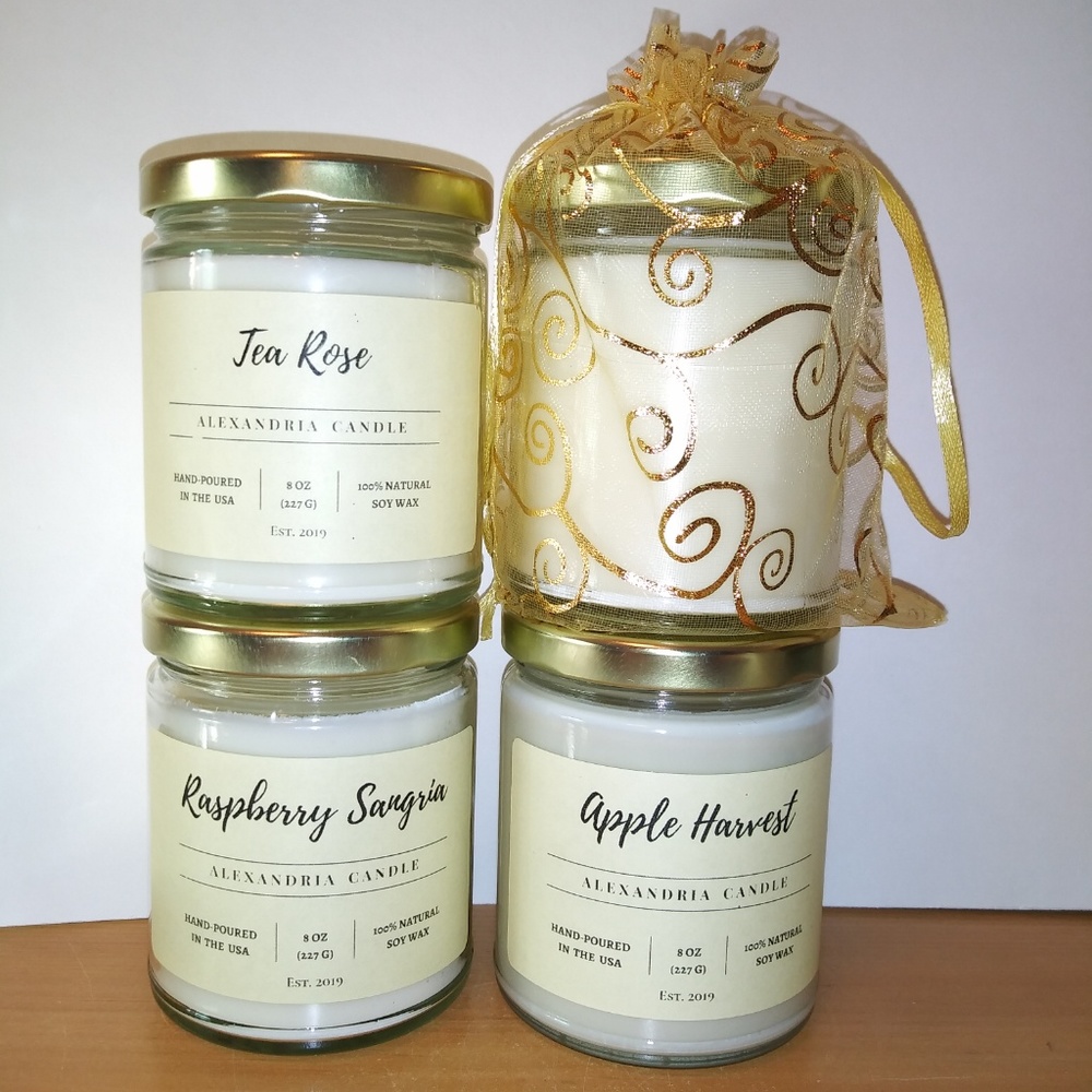 2 Scented Soy Wax Candles in 9oz Jar